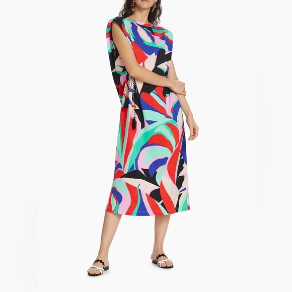 FARM Rio Colorful Monstera T-Shirt Dress Size XL - Picture 2 of 8